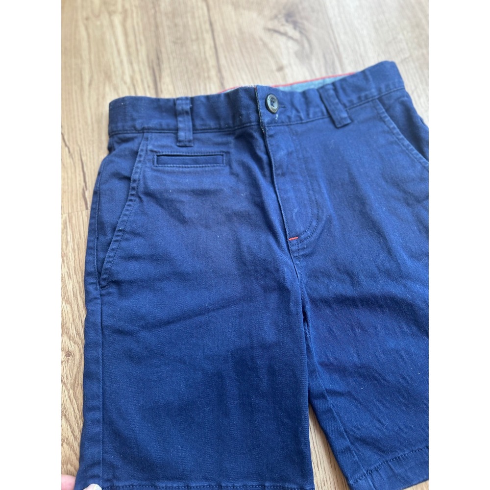 Boden Boys Navy Blue Chino Shorts Adjustable Waist Size 9Y 134cm Cotton Stretch - Picture 2 of 8
